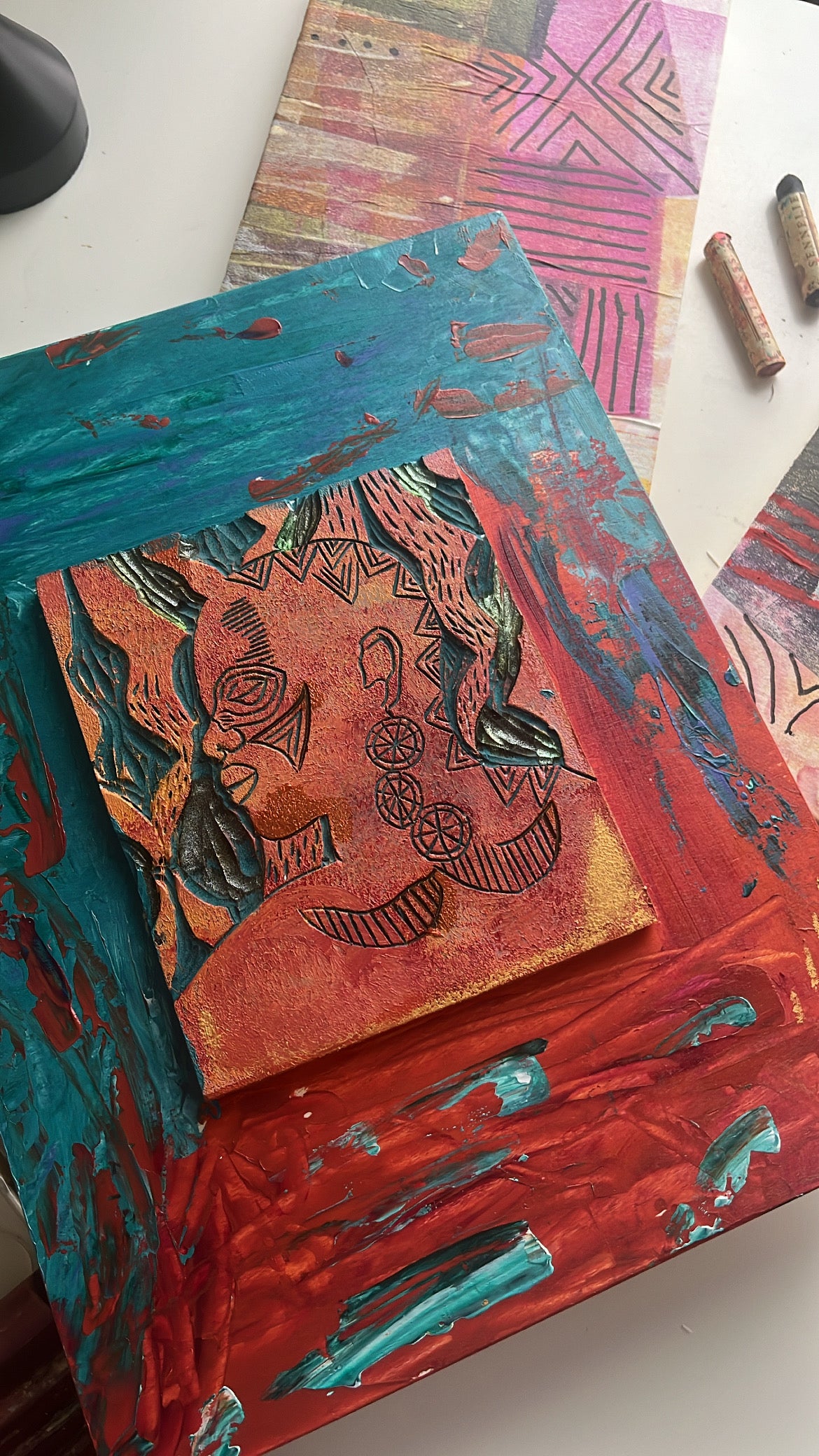 Carved Painting - “Yélé”